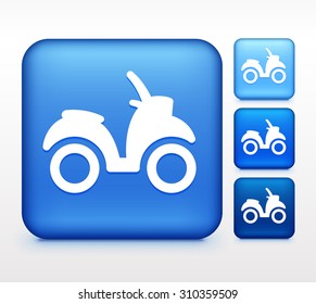 Motorcycle Moped Colorful Square Button