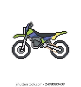 MOTORCYCLE MOTO CROSS PIXEL ART