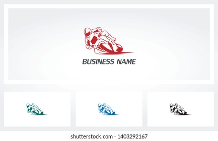 Motorcycle Motorbike Cornering Motorsports Logo