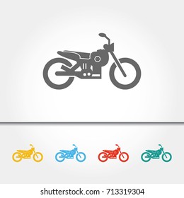 Motorcycle Motorbike Single Icon Vector Illustration