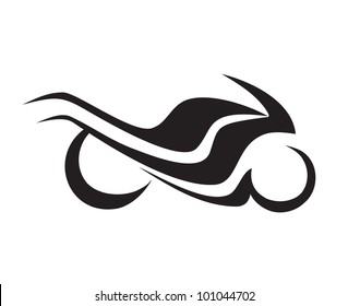 Motorcycle Motorbike Symbol Simple Lines Stock Vector (Royalty Free ...