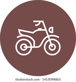Motorcycle Motorbike Vehicle Outline Icon
