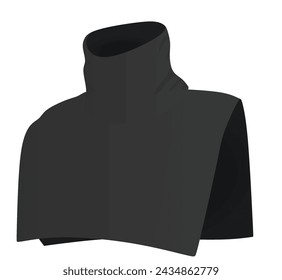 Motorcycle neck protective scarf. vector