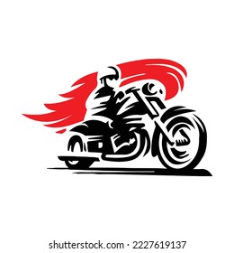 motorcycle on a motorcycle, biker icon with white background