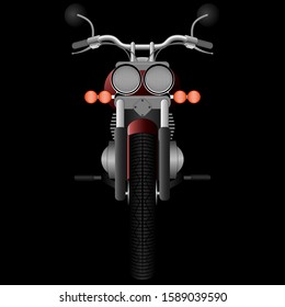 Motorcycle on a black background.Vector illustration