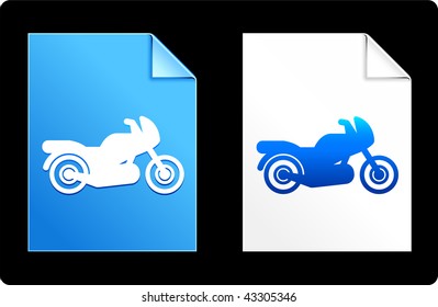 motorcycle on Paper Set Original Vector Illustration AI 8 Compatible File