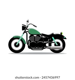 Motorrad auf weißem Hintergrund