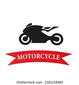 Motorcycle on a white background. Vector illustration.