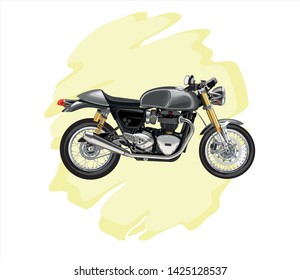 motorcycle on a yellow background