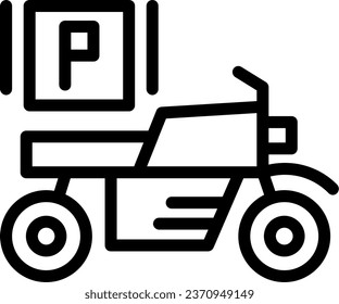 Motorcycle parking Vector Icon Design