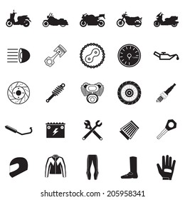 motorcycle part and item set