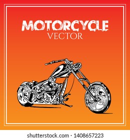 Motorcycle Poster Drawing Vector Ride Poster