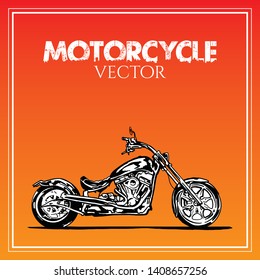 Motorcycle Poster Drawing Vector Ride Poster
