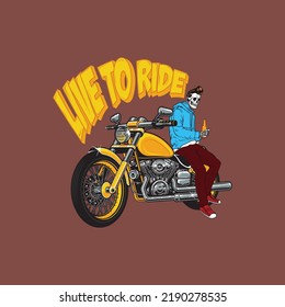 Motorcycle Print Ready Art Work