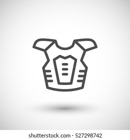 Motorcycle protector line icon