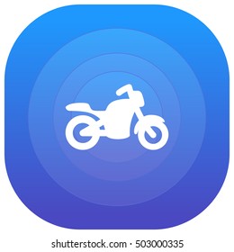 Motorcycle Purple - blue circular UI/UX App Icon / Logo Design