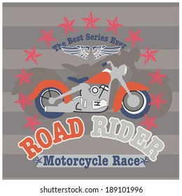 Motorcycle Race graphic vector boy man print