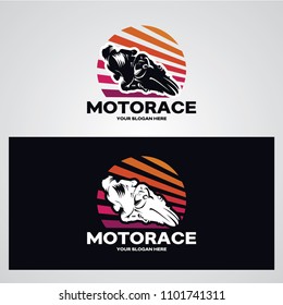 Motorcycle Race Logo Designs Template