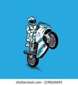 motorcycle race vector illustration on background colour
