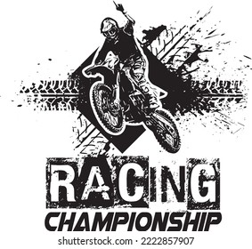 motorcycle race vector illustration sketch drawing  motocross illustration for t  shirt  bike race logo  clipart    symbol