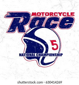 Motorcycle Race vector T-shirt design