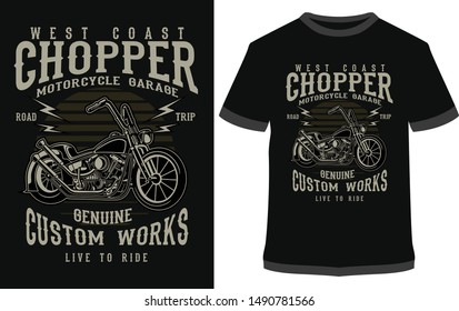 Motorcycle Racer, Moto Ride, Moto Cross, Military Ride, Iron Rider - Vector graphic, typographic design, poster. Vintage motorcycle label, badge, logo, icon or t-shirt
