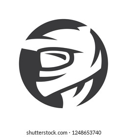 Motorcycle racer silhouette sign