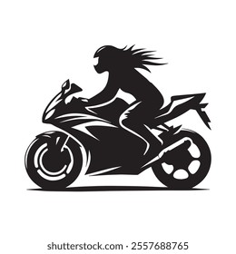 motorcycle racer sport silhouettes logo
