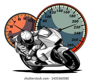 a Motorcycle racer sport vector illustration design