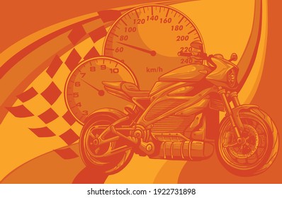 a Motorcycle racer sport vector illustration design