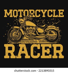 Motorcycle racer tshirt design vector design