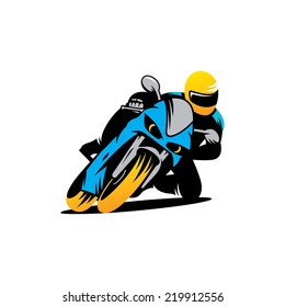 Motorcycle races Branding Identity Corporate vector logo design template Isolated on a white background