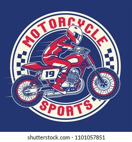 motorcycle racing badge design