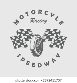 motorcycle racing badge logo design