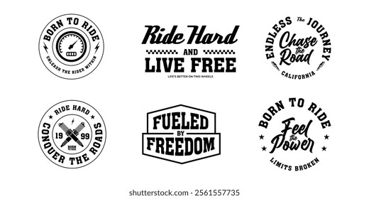 Motorcycle racing badges club emblems tshirt design Retro Racing Typography Graphics