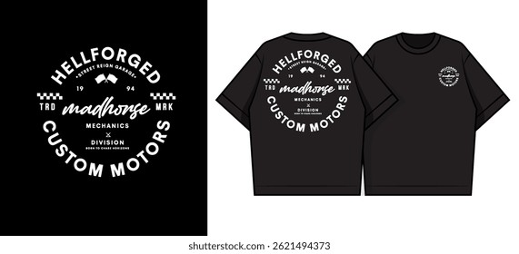 Motorcycle racing badges club emblems tshirt design Retro Racing Typography Graphics	