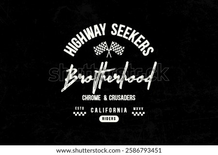 Motorcycle racing badges club emblems tshirt design Retro Racing Typography Graphics