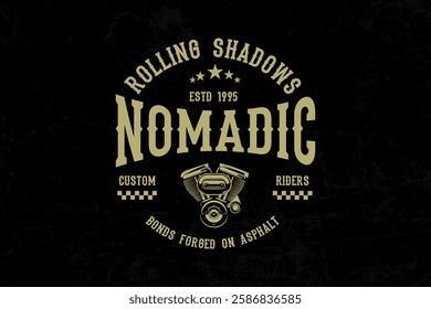 Motorcycle racing badges emblems tshirt design Retro Racing Typography Graphics