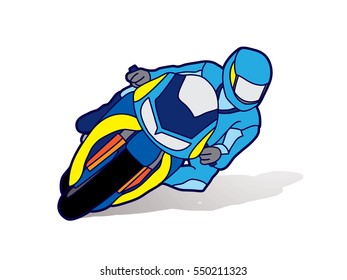 Motorcycle racing graphic vector