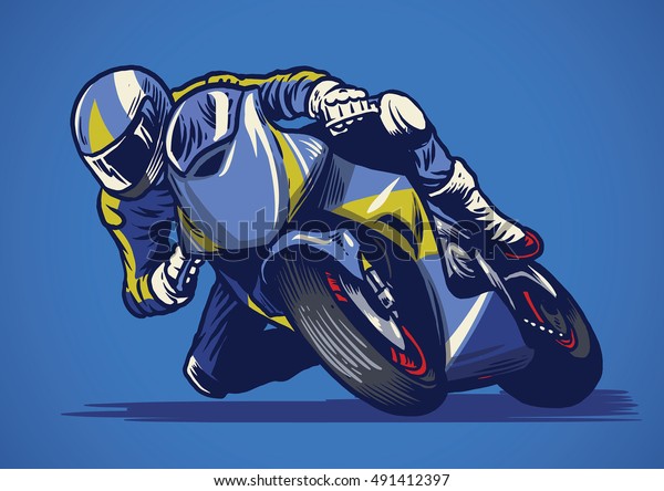 Motorcycle Racing Hand Drawing Style: เวกเตอร์สต็อก (ปลอดค่าลิขสิทธิ์ ...