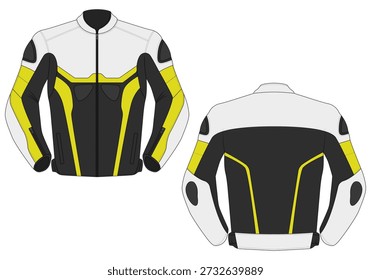 Motorcycle Racing Jacket Design Front and Back View
