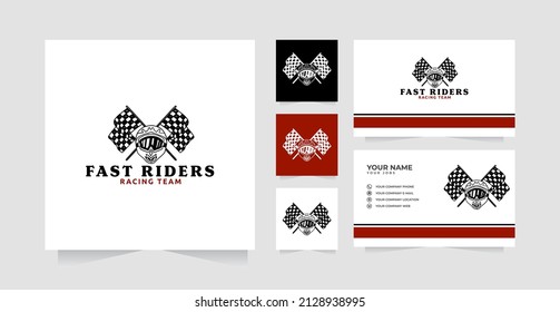 Motorcycle Racing logo design inspiration and business card