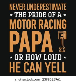 Motorrad-Racing-Papa-Typografie-Grafik-T-Shirt-Design 