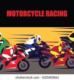 motorcycle racing poster and banner. vector illustration