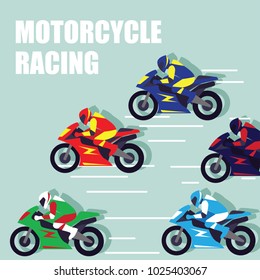 motorcycle racing poster and banner. vector illustration