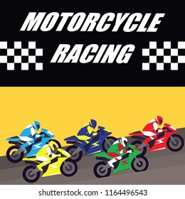 motorcycle racing poster and banner. vector illustration