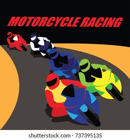 motorcycle racing poster and banner. vector illustration