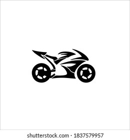 Logotipo del símbolo de carreras de motocicletas. Ilustración vectorial