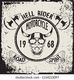 Motorcycle Racing Typography Graphics. Old school bike. T-shirt Design, vector illustration