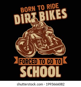 Motorcycle Racing Typography Graphics. Old school bike. T-shirt Design, vector illustration